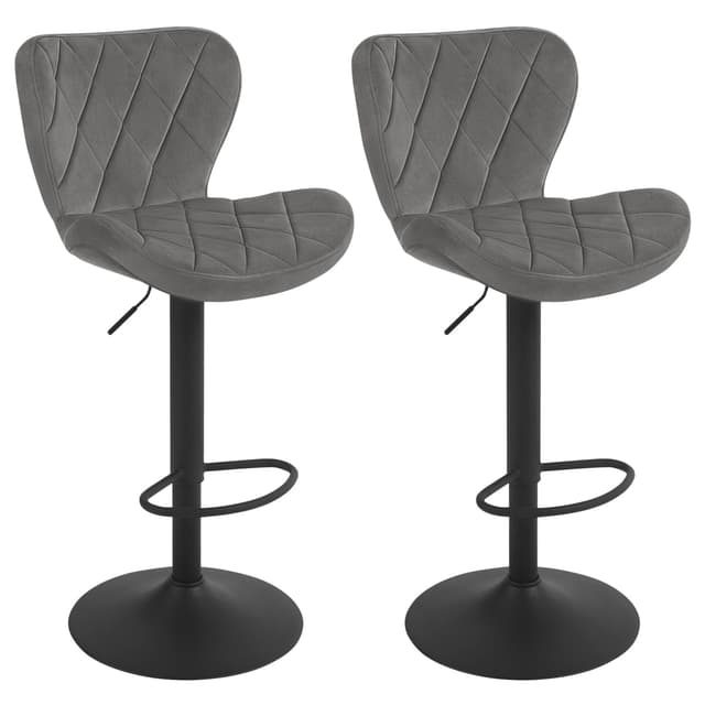 🪑🌟 WOLTU Barhocker 2er Set | Barstuhl höhenverstellbar | Drehhocker 360° | Hocker mit Rückenlehne Fußstütze | Bistrostuhl ergonomisch