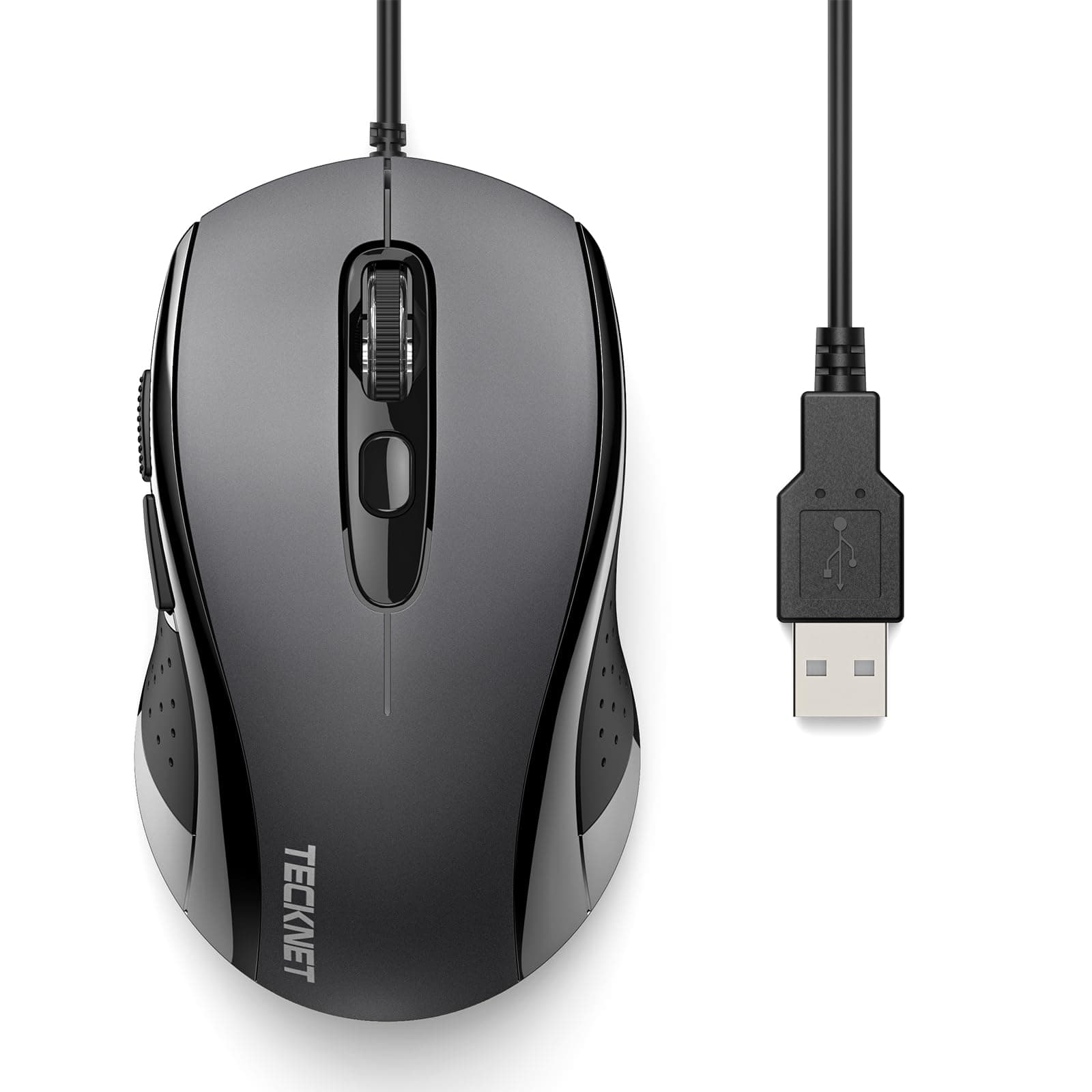 TECKNET Maus mit Kabel, 6400DPI Optical Business Mouse 🖱️