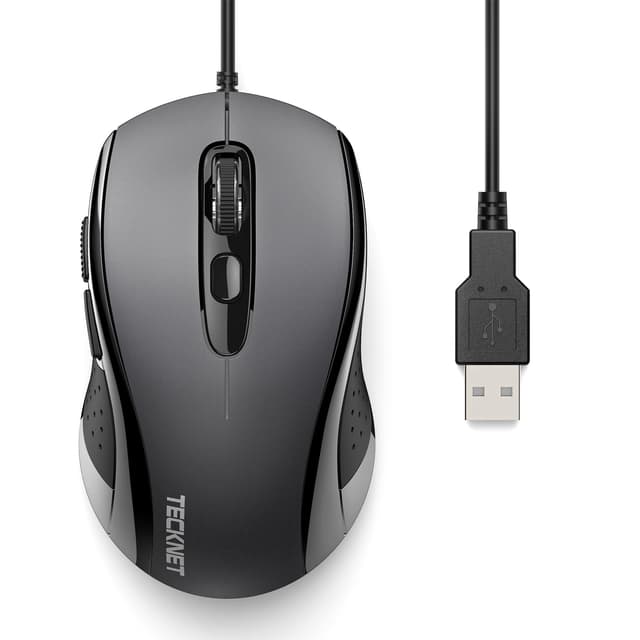 TECKNET Maus mit Kabel, 6400DPI Optical Business Mouse 🖱️