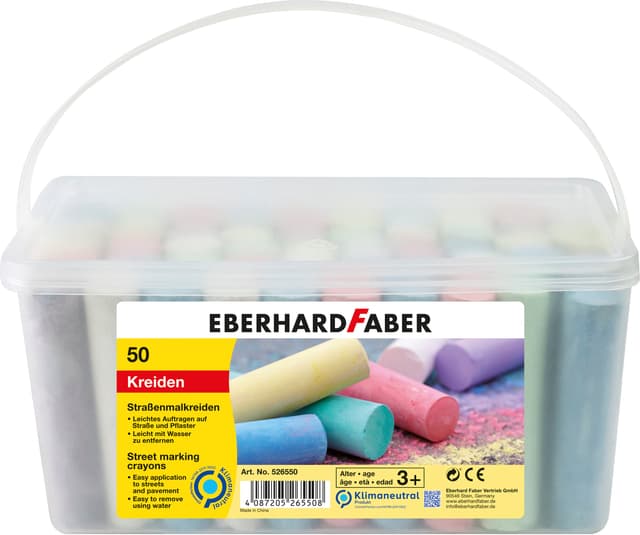 Eberhard Faber 526550 - Straßenkreide 50er Eimer 🌈🎨