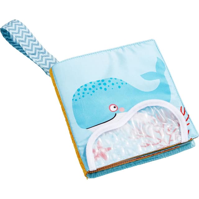 🌊📚 HABA 306078 - Stoffbuch Meereswelt, Babybuch ab 6 Monaten, Blau 📚🌊