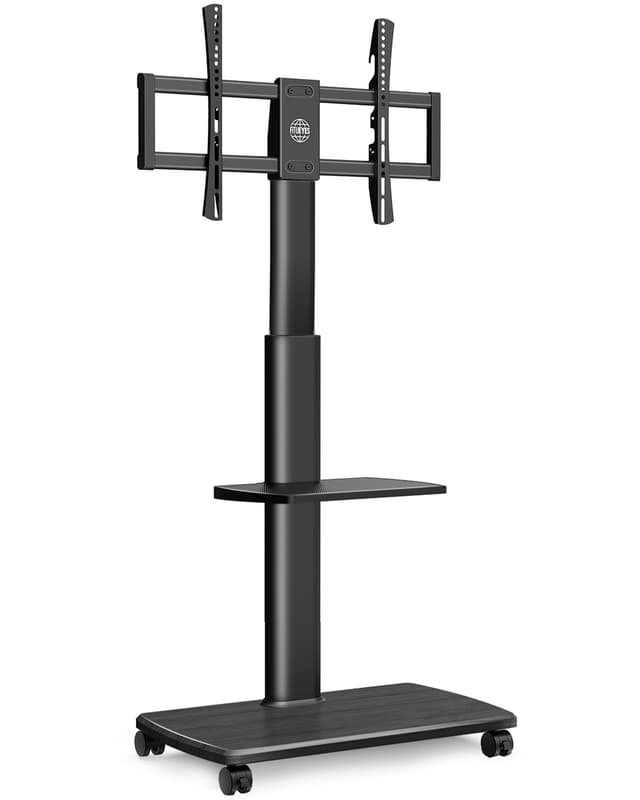 FITUEYES TV Bodenständer Rollbar mit Holzablage 📺🔊