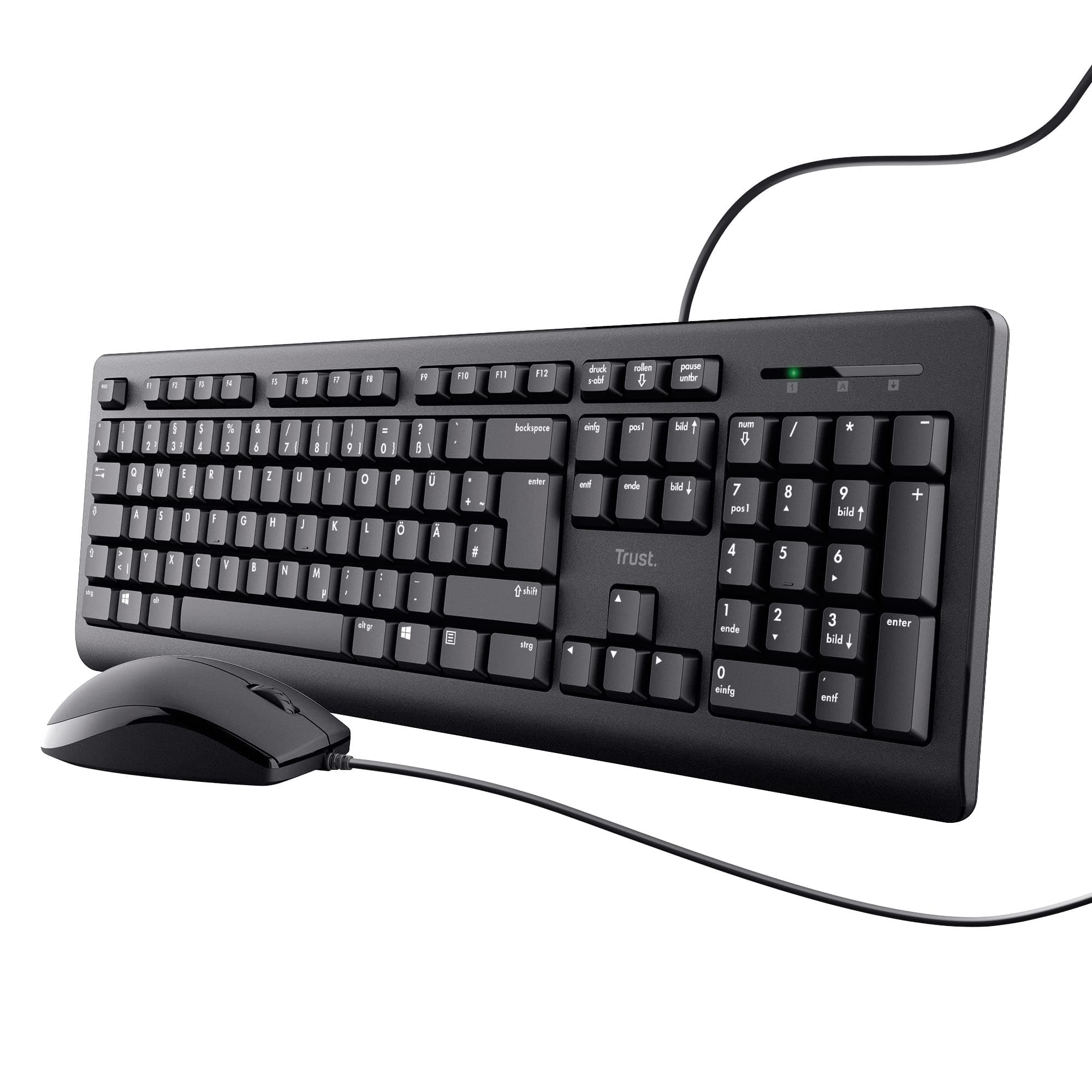 Trust Taro Kabelgebundenes Tastatur und Maus Set - Schwarz Kabelgebunden Einzelstück 🖥️🖱️