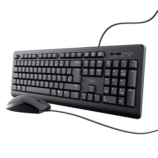 Trust Taro Kabelgebundenes Tastatur und Maus Set - Schwarz Kabelgebunden Einzelstück 🖥️🖱️