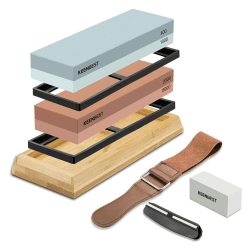 🔪🌟 Schleifstein Set Japanischer Messerschärfer Stein Abziehstein 400 1000 3000 8000 Wetzstein 🌟🔪 Angebot bei HelloDeals