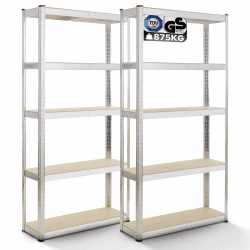 🌟 Super Deal! Arebos 2er Set Schwerlastregal 180 x 90 x 40 | 875kg Tragkraft 🌟 Angebot bei HelloDeals