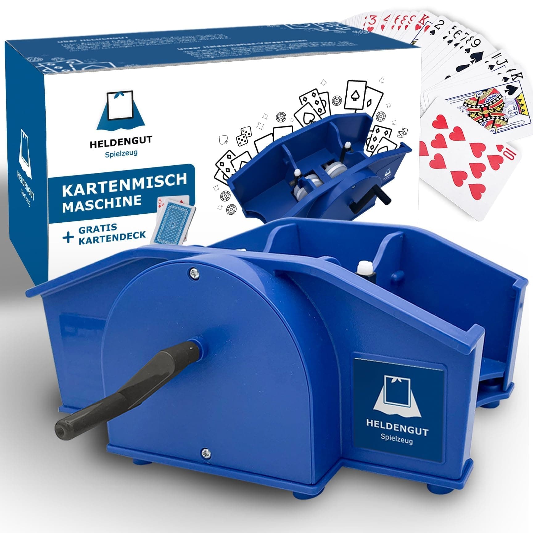 HELDENGUT Kartenmischmaschine Uno, Poker, Skip Bo & mehr 🏆🎯🎁