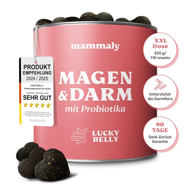 🐶🌿 9-in-1 Probiotika-Komplex für Deinen Hund - Lucky Belly 110 Snacks (325g)
