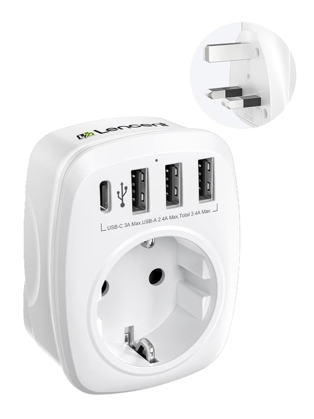 LENCENT Adapter England Deutschland Stecker, EU auf UK 🌍🔌