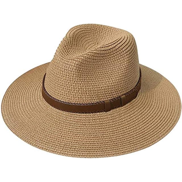 🌞👒 DRESHOW Damen Panama Hut - Sommer Strohhut mit UV-Schutz UPF 50+