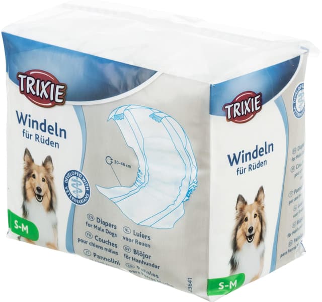 🐶🩹 Super saugfähige Einwegwindeln für Rüden S-M Größe - 12 Stück