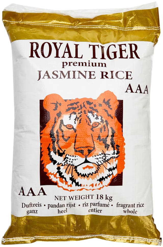 🐅🍚 Royal Tiger Reis Jasmin, 1er Pack (1 x 18 kg) 18 kg (1er Pack) - Sonderangebot!