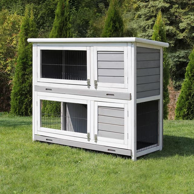 Miweba MyAnimal Hasenstall MH-20 | 120x51x105 cm - Kaninchenstall mit Freilaufgehege 🐰🏠