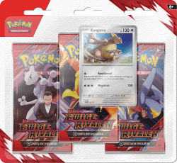 Pokémon-Sammelkartenspiel: 3er-Pack-Blister Karmesin & Purpur – Ewige Rivalen: Kangama Angebot bei HelloDeals