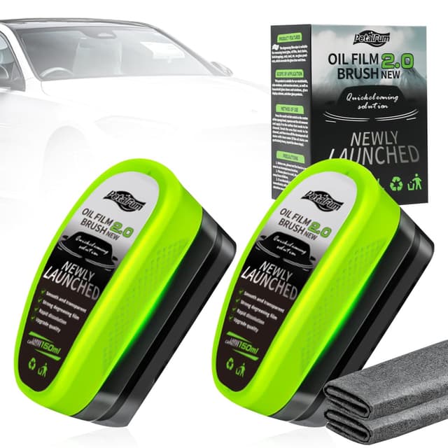🚗 2 Stück 150ml Windschutzscheiben Reiniger mit 2 Tüchern - Auto Scheibenreiniger 🧼