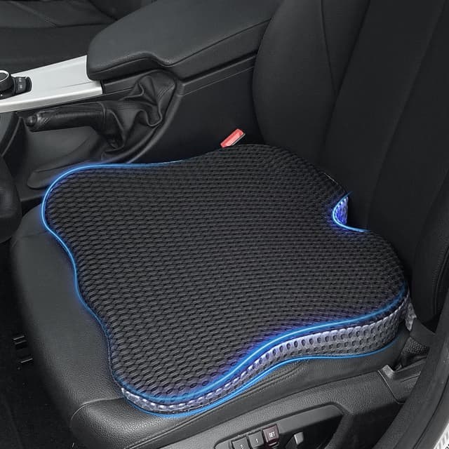 🚗 Qutool Autositzkissen, Keilkissen Auto - Memory Foam Autositzauflage (Schwarz)
