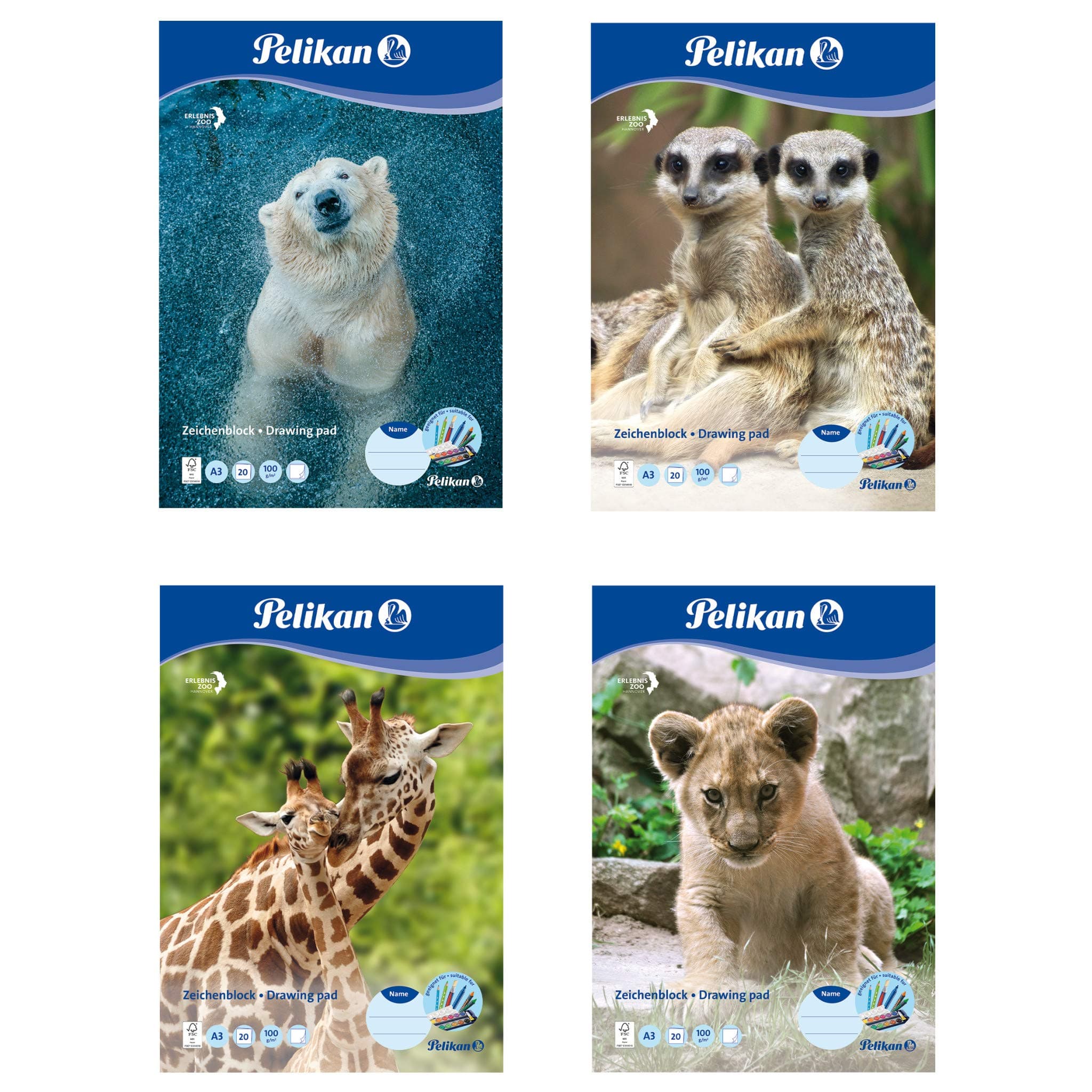 🎨📒 Pelikan 224840 - Zeichenblock A3 20 Blatt 100gr, 1 Stück, mehrfach sortiert Deal! 🌟