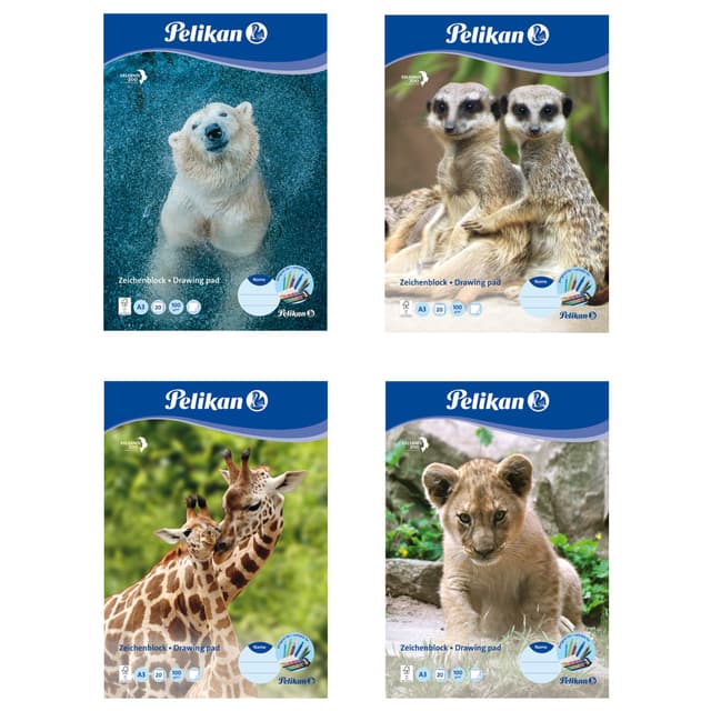 🎨📒 Pelikan 224840 - Zeichenblock A3 20 Blatt 100gr, 1 Stück, mehrfach sortiert Deal! 🌟
