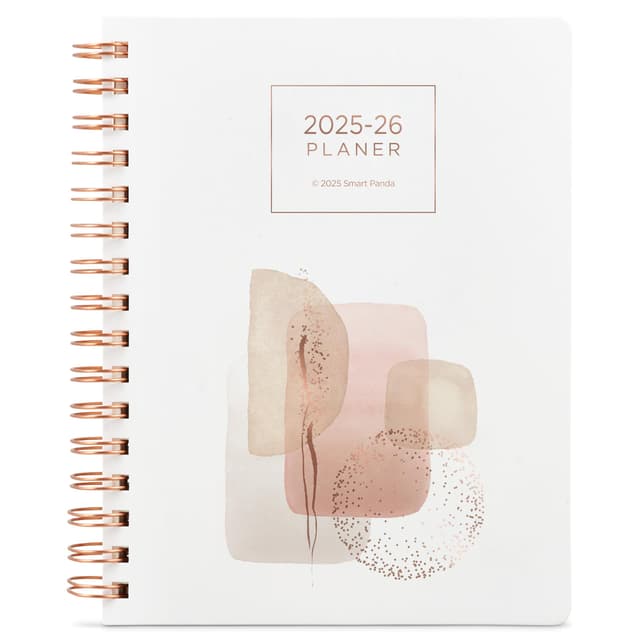 A5 Planer 2025 2026 von Smart Panda in Roségold