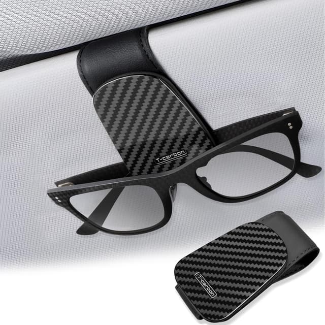🕶️ T-carbon Brillenhalter für Auto Sonnenblende 🚗