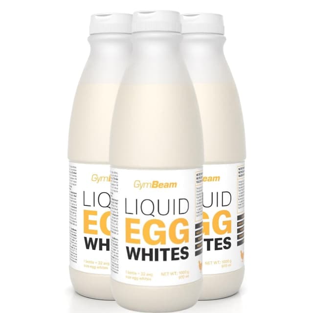 🥚 GymBeam Flüssiges Eiklar 1000g - 100% Eiklar für Proteinshakes, Backen und Kochen 🏋️‍♂️