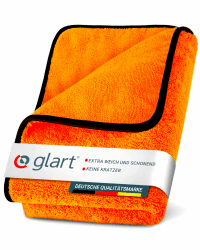 Glart Auto Trockentuch XXL 🚗 - Mikrofasertuch Autopflege, saugstark - 90x60cm für kratzfreies Trocknen, Auto Mikrofasertuch - Großes Auto Mikrofasertuch – Orange Angebot bei HelloDeals