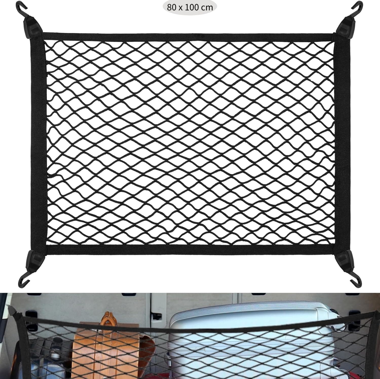 🚗 Zocipro Kofferraum Netz, 80 x 100 cm Gepäcknetz Auto 🧳