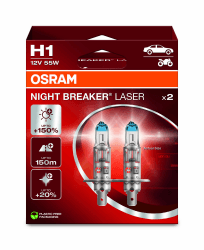 🔦 OSRAM NIGHT BREAKER LASER H1 +150% mehr Helligkeit | Angebot Angebot bei HelloDeals