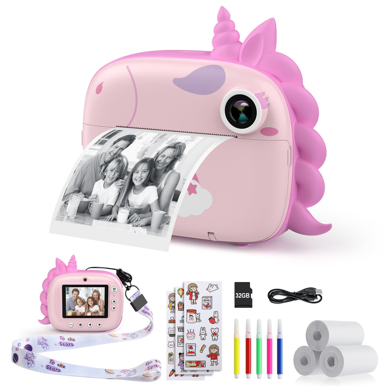 📸🎨 HiMont Kinderkamera Sofortbildkamera für Kinder 🎁