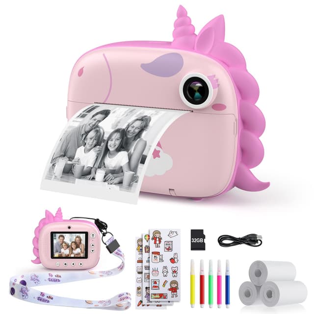 📸🎨 HiMont Kinderkamera Sofortbildkamera für Kinder 🎁