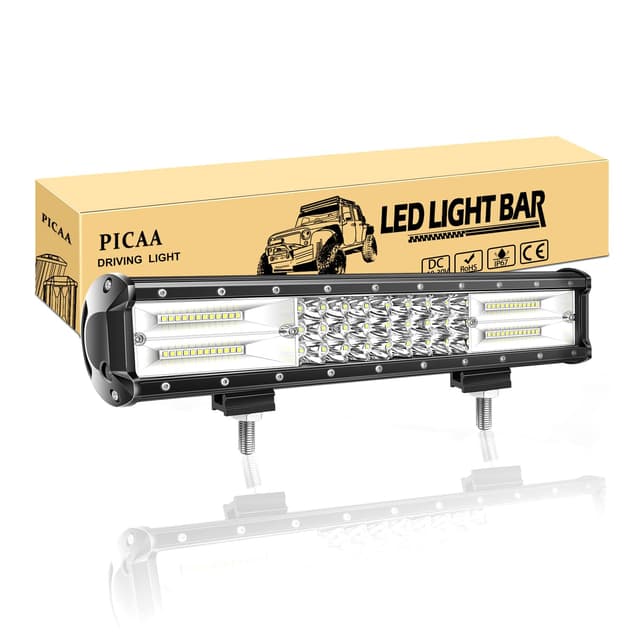 PICAA Arbeitsscheinwerfer 15 Zoll 38CM 216W Lichtbalken - Deal des Tages! 🌟
