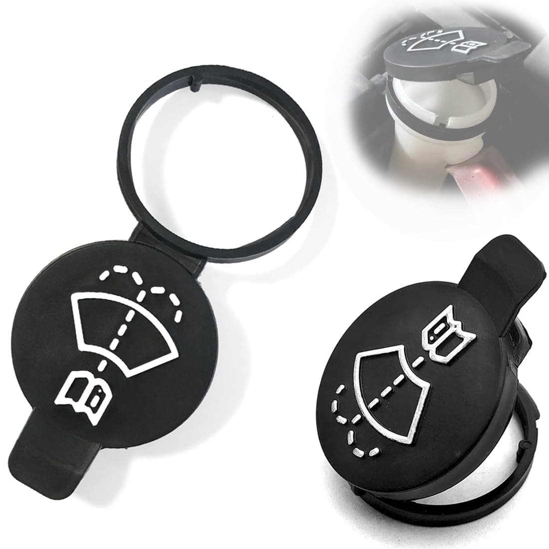 🚗 JEYORZY 2 Stück Verschlussdeckel Wischwasserbehälter - Deal des Tages! 🚗