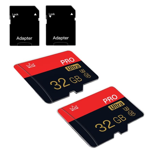 🚀 2er Pack Micro SD Karte 32GB Klasse 10 mit SD Adapter | Hohe Geschwindigkeit Speicherkarte für Tablet, Kamera, Drohne 📸