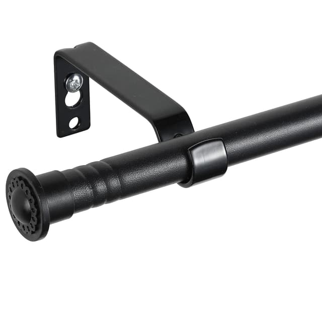 🌟 Starbover Gardinenstange Schwarz Matt 16mm, Ausziehbar 76-116cm 🏡