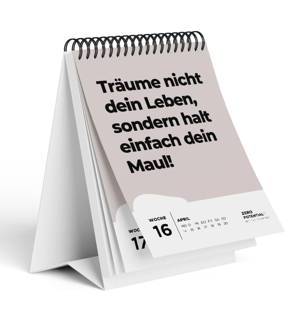 Demotivierender Tischkalender 2025 | Witzige Geschenkidee für Büro Deko