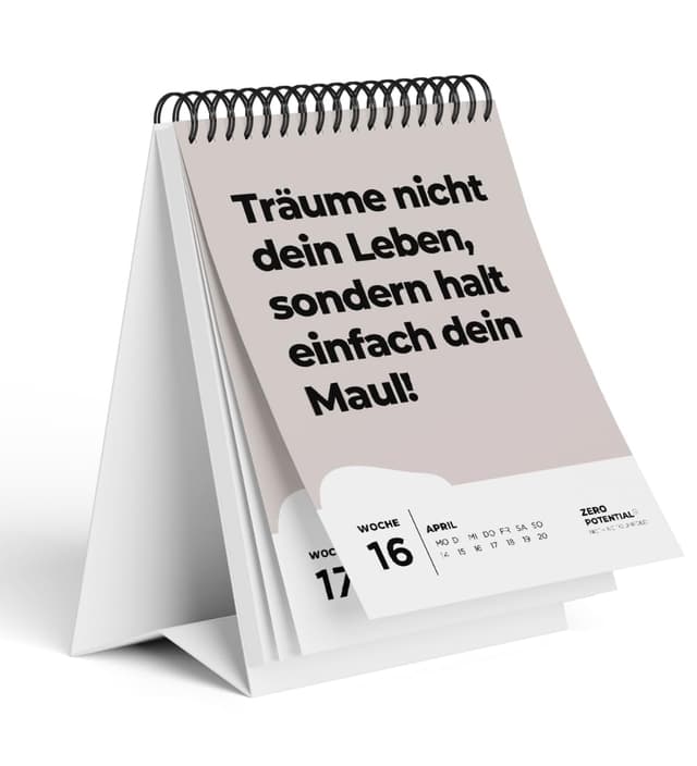 Demotivierender Tischkalender 2025 | Witzige Geschenkidee für Büro Deko