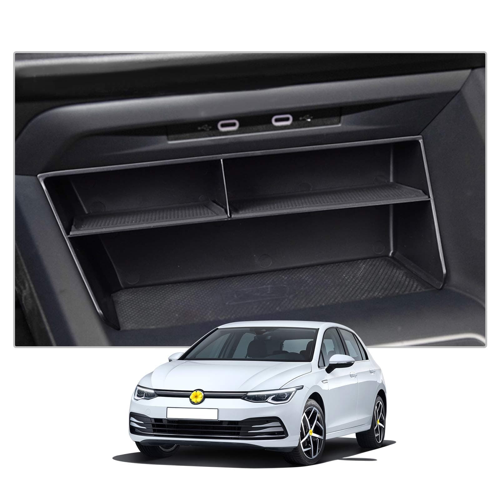 🚗 VW Golf 8 MK8 GTI GTD GTE 2020-2025 Mittelkonsole Organizer 🛍️