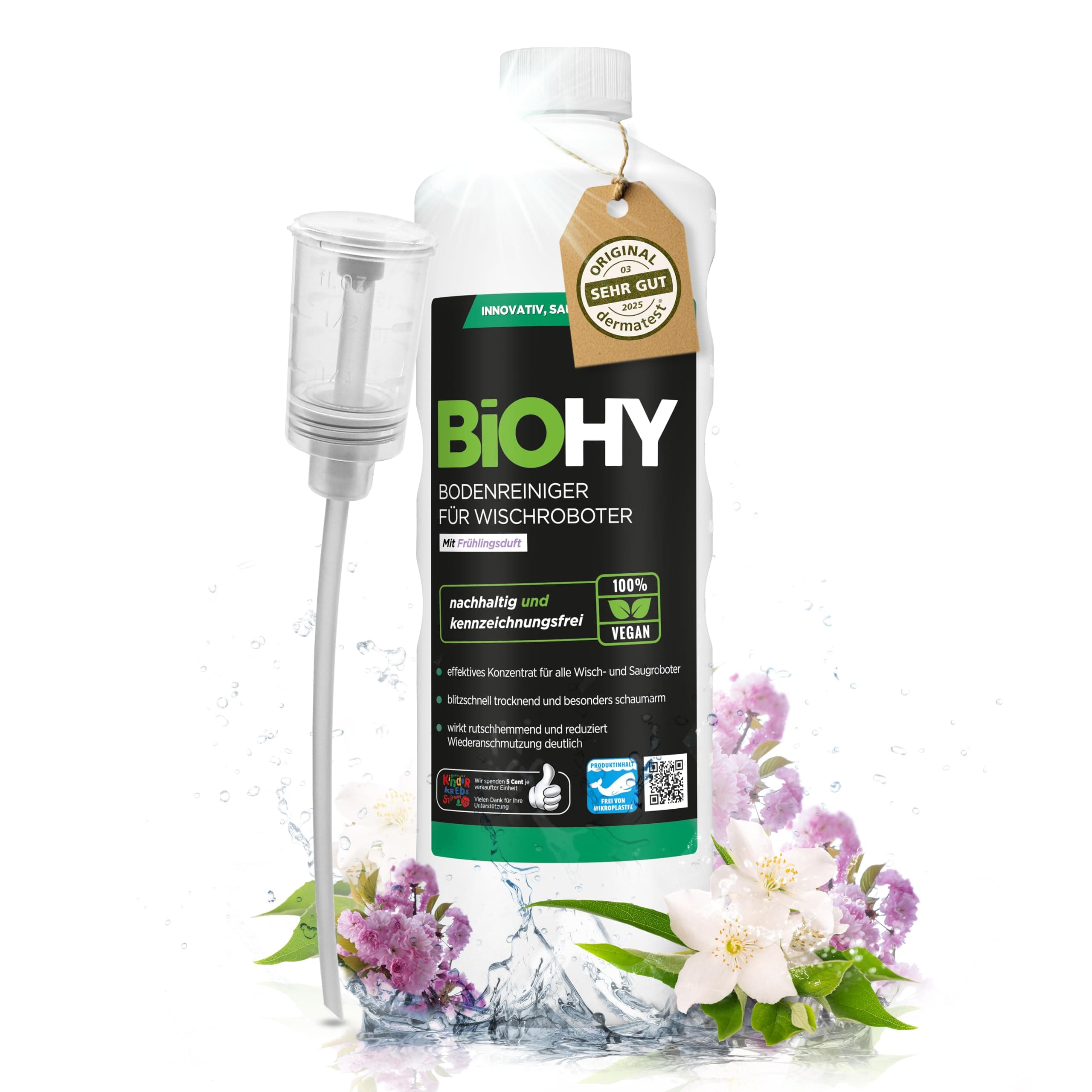 Angebot: BiOHY Bodenreiniger für Wischroboter mit Frühlingsduft + Dosierer