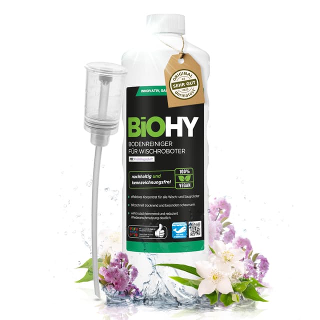 Angebot: BiOHY Bodenreiniger für Wischroboter mit Frühlingsduft + Dosierer
