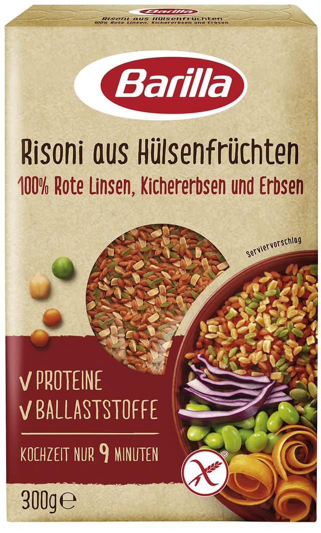 🌿 Barilla Risoni 300g | Aus roten Linsen, Kichererbsen und Erbsen 🍝