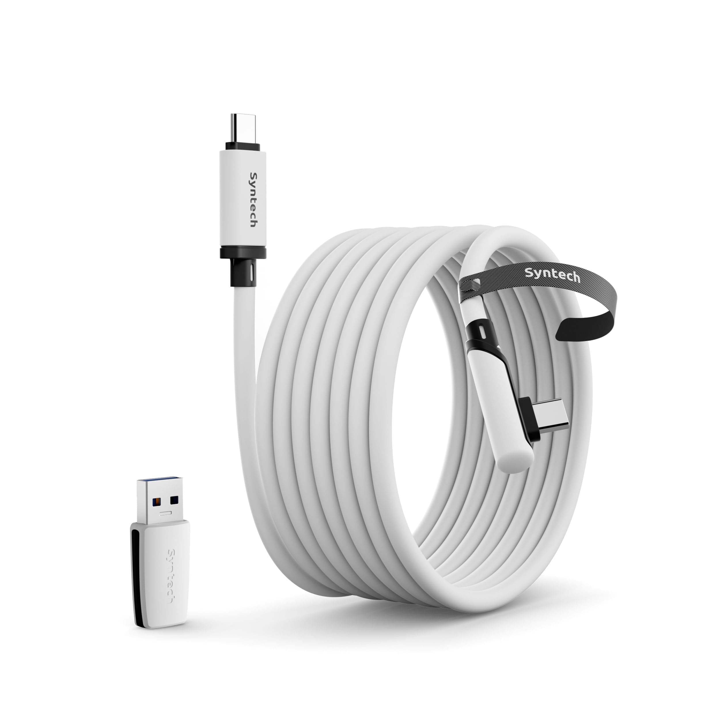 🎮🔗 Syntech 5m Link Kabel für Oculus/Meta Quest 3/Quest 3S/Quest2/Pro/Pico 4 und PC/SteamVR - Weiß 5M
