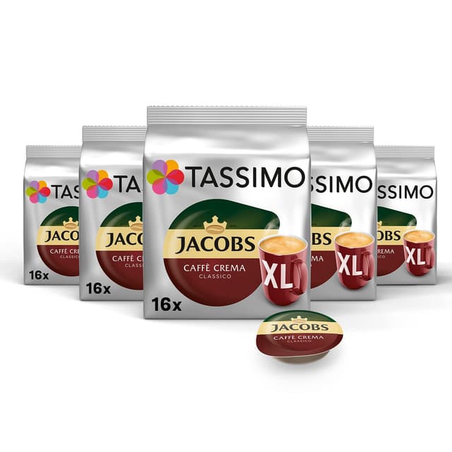 Tassimo Kapseln Jacobs Caffè Crema Classico XL 🌟 80 Kaffeekapseln 🌟