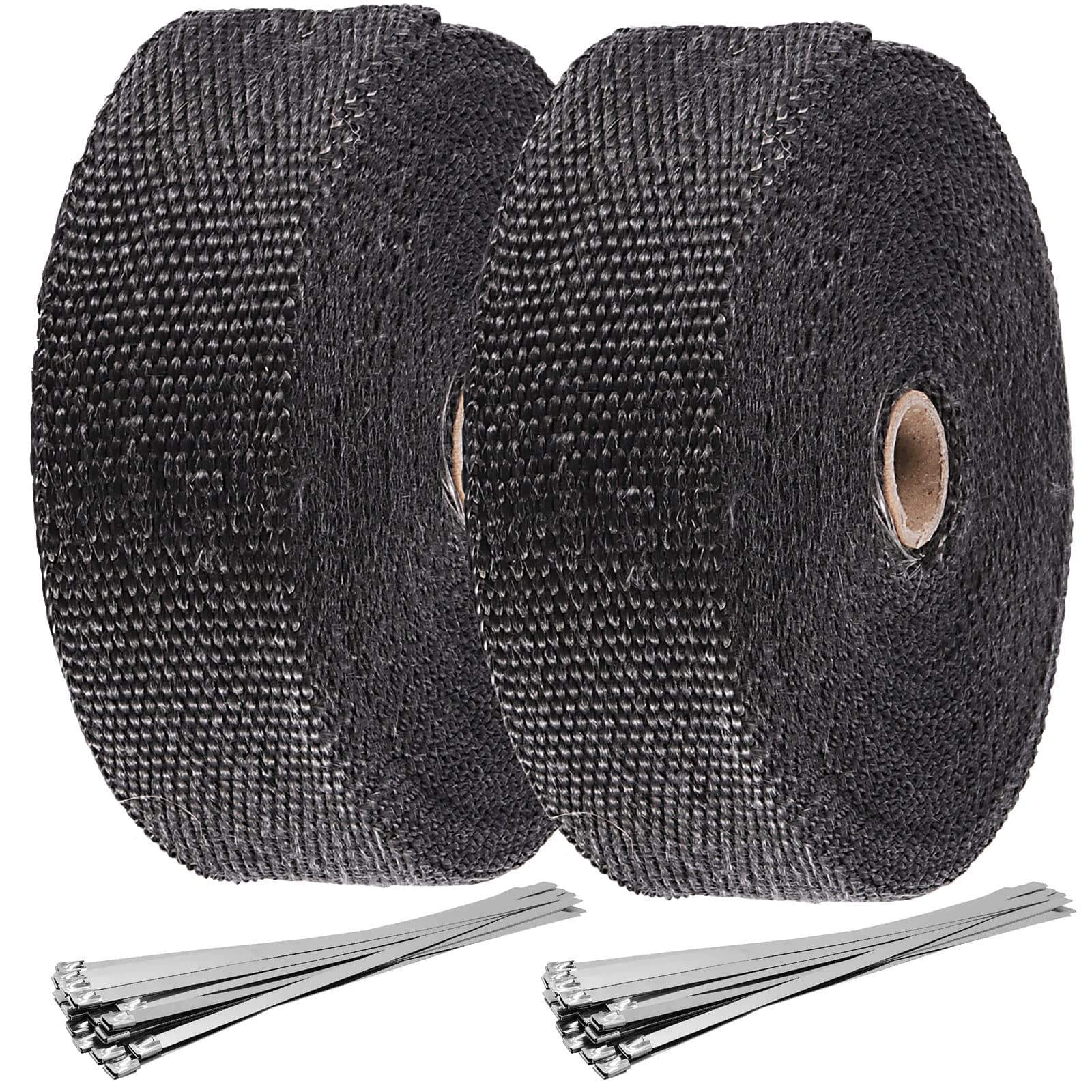 🔥 ZEONHEI 2 Stück 15m x 50mm Hitzeschutzband für Motorra Auto Fächerkrümmer 🚗