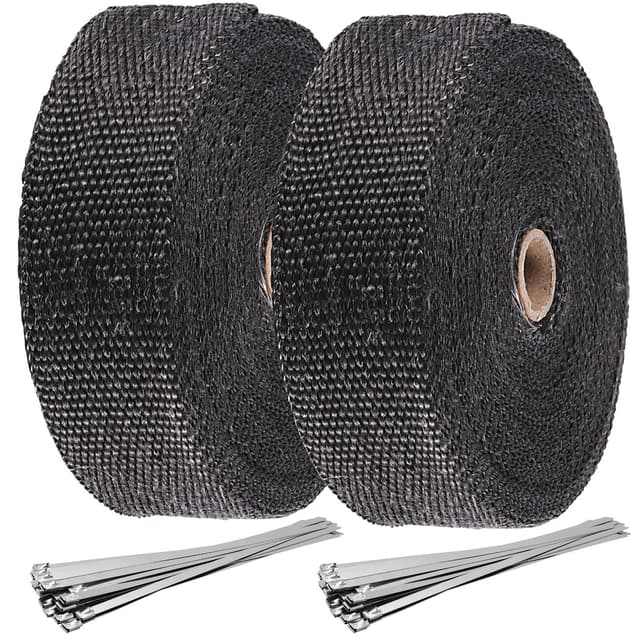 🔥 ZEONHEI 2 Stück 15m x 50mm Hitzeschutzband für Motorra Auto Fächerkrümmer 🚗