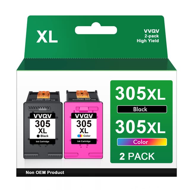 🖨️ VVQV 305 XL Patronen Ersatz für HP 305 Druckerpatronen XL Schwarz und farbig - 2er-Pack