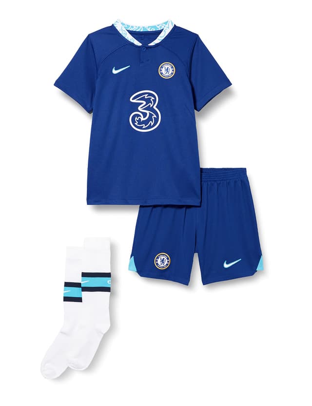 🔵⚪️ Chelsea Unisex Saison 2022/23 Offizielles Heimtrikot Ausrüstung L Rush Blue/Chlorine Blue/White ⚽👕