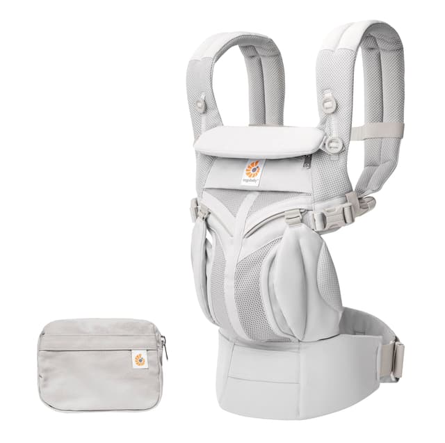 👶🎒 Ergobaby Babytrage für Neugeborene bis zum Kleinkind - Omni 360 Cool Air Mesh Pearl Grey
