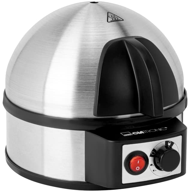 🥚🍳 Clatronic® Elektrischer Eierkocher für bis zu 7 Eier | Edelstahl | EK 3321