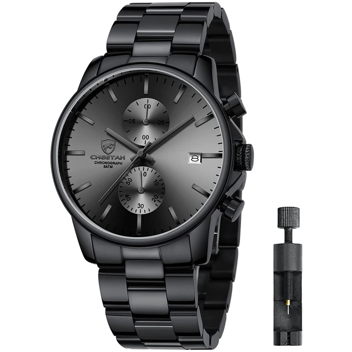 Herrenuhren mit lässiger wasserdichter Chronographen Quarzuhr 🕒
