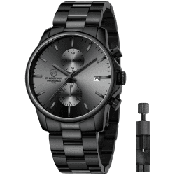 Herrenuhren mit lässiger wasserdichter Chronographen Quarzuhr 🕒 Angebot bei HelloDeals